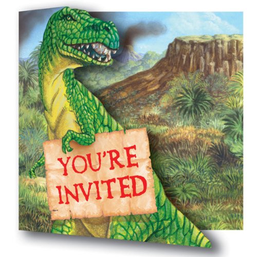 Diggin For Dinos Party Invitations 8 Pack Diggin For Dinos Party Invitations 8 Pack