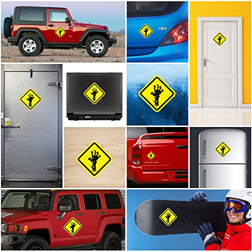 Sticker Zombies Area Car door Hobbies Waterproof Racing Durable Racing Motorb (12 X 12 In)
