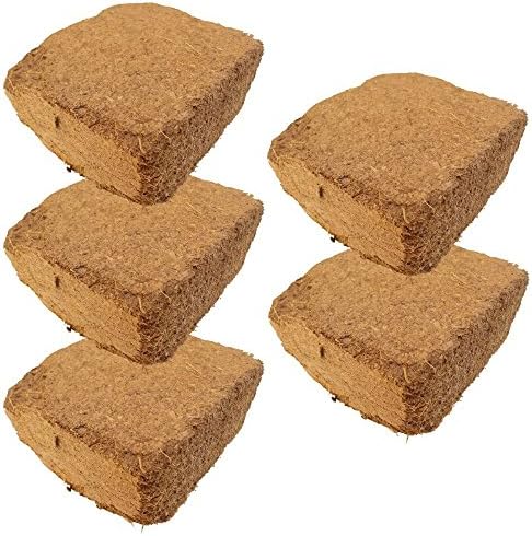 Triumph Plant Coconut Coir Bricks for Potted Plants, Garden, Planting Beds and Worm Farms- Blocks Average Weight 10 Ounces Each (5 pack)