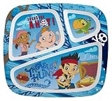 Zak Designs Jake and The Never Land Pirates 3-Section Plate, Set of 6