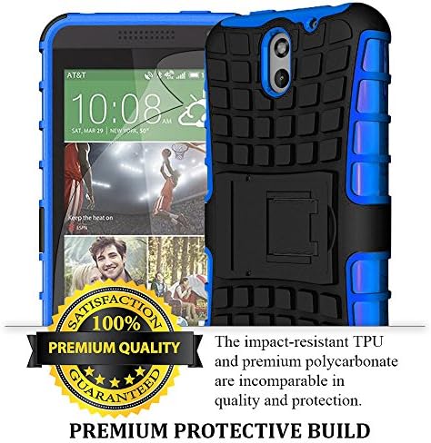 COVRWARE® HTC Desire 610 Case - 3 in 1 Bundle - Heavy Duty Terrapin Series Armor Protective Case [Kickstand] [HD Film &amp; Aluminum Stylus Pen] - Blue