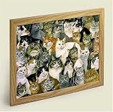 Cork Bulletin Board ~ Just Cats ~ with matching push pins ~ code 762