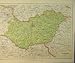 1926 MAP HUNGARY BUDAPEST BALATON LAKE VIENNA CHAMBERS