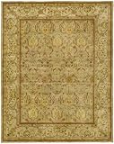 7'6 x 9'6 Rectangular Safavieh PL819G-8 Moss/Beige Color Hand Tufted Indian Persian Legend Collection Rug
