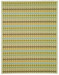 6'4" x 8'7" Rectangular Oscar Isberian Rugs Area Rug Cinnamon Color Machine Made Belgium "Martha Stewart Collection" Pinwheel Design
