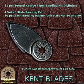 Buy 31pcs COARSE Sanding Kit Fits DREMEL Multimaster Bosch by Kent now!