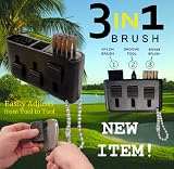 3 IN 1 Golf Brush by JP Lann (Nylon Brush, Brass Brush, and Groove Tool All-in-One!)