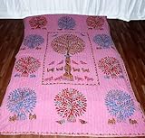 Tree of Life Patch Work Cotton Bed Sheet Bedspread