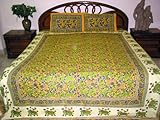 Cotton Bedspread 3pc Indian Bedding Bed Cover Animal Print