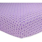 Carter's Cotton Fitted Crib Sheet, Lilac Dream Diamond