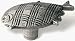 Tools & Hardware : Siro Designs #SD83-122 2'ANT Pweter Fish Cab Knob