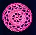 Neon Pink Cartwheel Crocheted Hair Bun Cover- MEDIUM