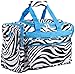 World Traveler 81T16-163-T-1 Duffle Bag, One Size, Blue Trim Zebra