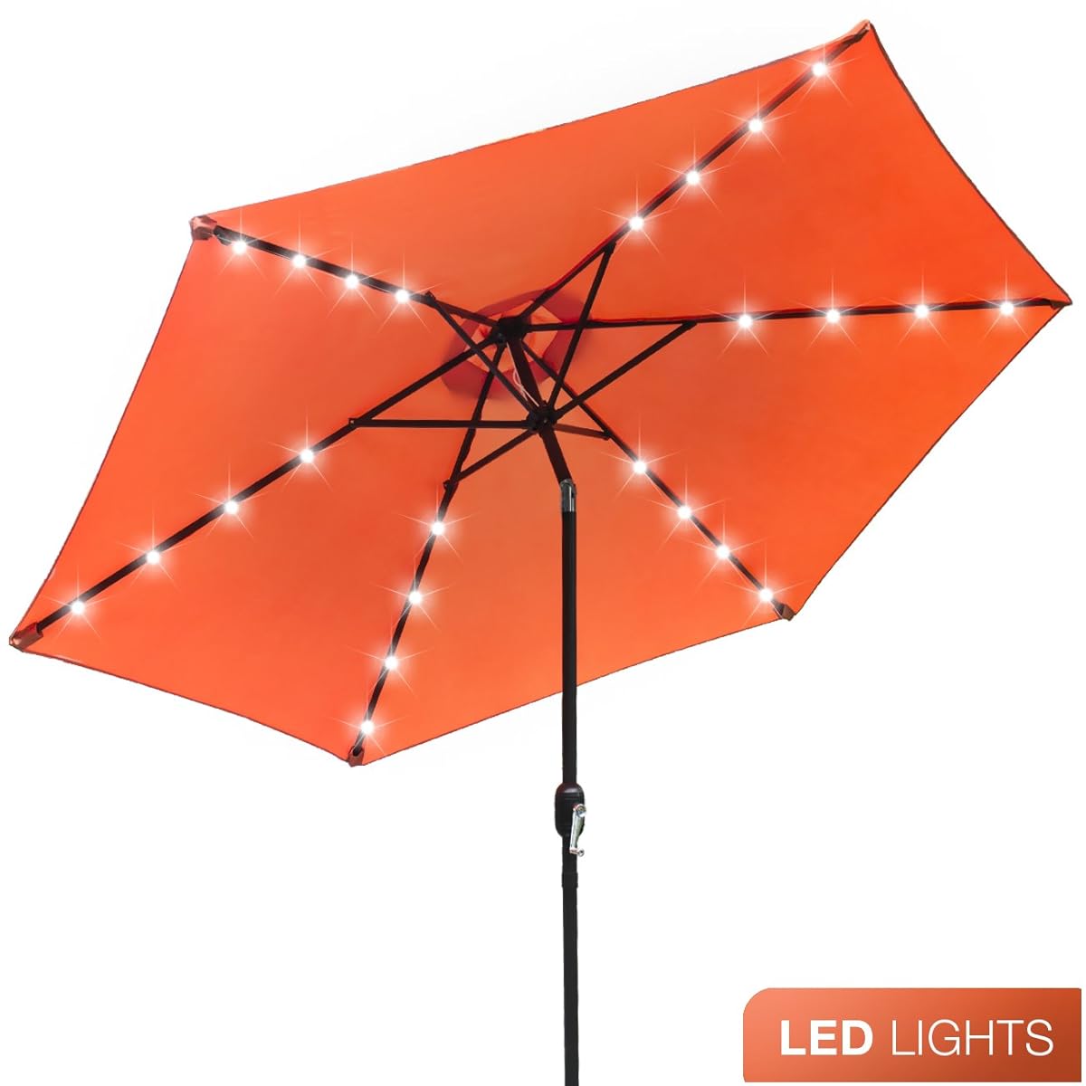 Sorbus LED Outdoor Umbrella, 10 ft Patio Umbrella LED Solar Power, with