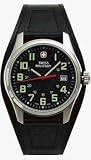 Swiss Military Field II Black Leather Watch