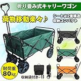 【ノーブランド品】ad053折り畳み式キャリーワゴン 収納袋付き シート2重 キャリーカート 折りたたみ 軽量 台車 マルチキャリー アウトドア レジャー スポーツ 便利 荷台 荷物運び ワゴン コン