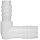 Thogus Polypropylene Tube Fitting, 90 Degree Elbow, White, Barbed