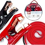 20 Foot Jumper Cables with Carry Bag - 4 Gauge, 400 AMP Booster Cable Kit