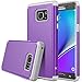 Galaxy Note 7 case, Kaptron Galaxy Note 7 - Double Tone Dual Layer Hybrid Defender Case for Samsung Galaxy Note 7 (Purple + Grey)
