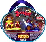 Zoobles Toy Gift Pack Carrying Case #124 Chante, #125 Helmut, #126 Pooley, #218 Pinchers