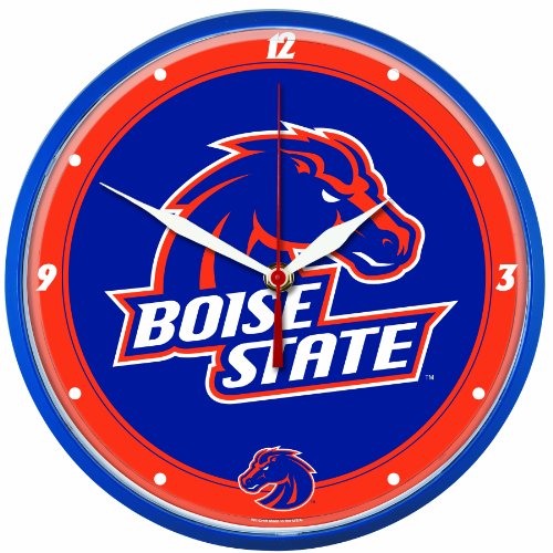 NCAA Boise State Broncos Round Clock