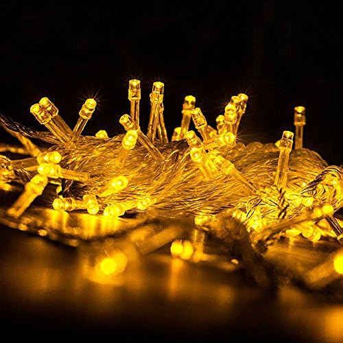 10M Outdoor 100 LED Fairy String Light for Party Christmas Holiday Wedding Decoration Tree Lights (Yellow)