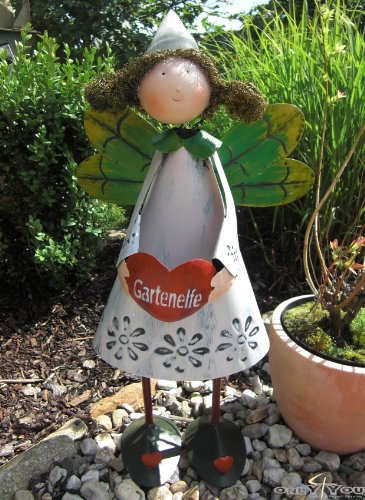 Gartenfigur Gartendekoration Gartenelfe Metall 66cm