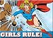 Supergirl 'Girls Rule' Refrigerator Magnet