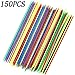150PCS Plastic Mini Colorful Thin Pick Up Sticks for Fun Family Parent-Child Games 6.3Inch Long
