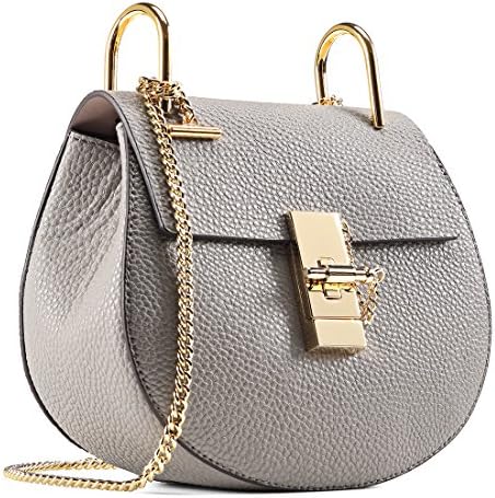 GEMATE Chain Drew Bag Genuine Leather Handbag