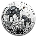 2014 PL Niue Proof Silver Endangered Animal Species Grevy's Zebra Silver Brilliant Uncirculated