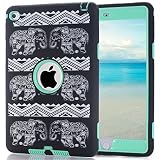 iPad Mini 4 Case,Walle Shop® [Heavy Duty] High Impact Resistant Hybrid Shock-Absorption Three Layer Armor Defender Full Body Protective Cover with Screen Protector for iPad Mini 4 2015