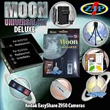 The Moon Universal Kit for KODAK Easyshare Z950. Includes: 2 Kodak Klic-7003 1200mAh Ultra High Capacity Batteries made with cells produced in JAPAN or USA, Table-Top Wire Tripod, 110/240 Mini Charger with fold out plug and a DC car adapter, SD/SDHC Card Reader, LCD Protection Film Kit and more. (NON OEM)