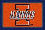 Milliken 74233+-200 Collegiate University of Illinois Fighting Illini Rug Size: 3'10 x 5'4
