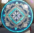 Stained Glass Window Panel 18'' X 18'' Round {9037-30}