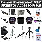 Ultimate Accessory Kit For Canon Powershot G12 Includes 8GB High Speed SD Memory card + Extended Replacement NB-7l (1300 mAH) Battery + Ac/Dc Rapid Travel Charger + 50