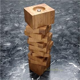 Wooden Puzzle Pepper Mill - Rectangle