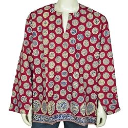Mens Embroidered Summer Cotton Kurta Size: M Chest 40 inches