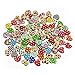 100pcs Multicolored Heart Shaped 2 Holes Wood Sewing Buttons