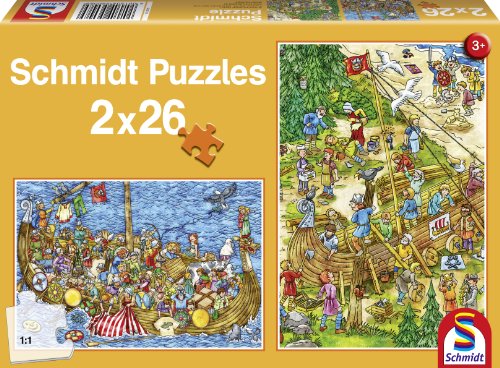 Schmidt Spiele 56008 - Bei den Wikingern, 2 x 26 Teile Preisvergleich