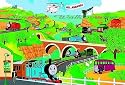 RoomMates YH1418M Thomas the Train Chair Rail Prepasted Mural, 6-by-10-Feet