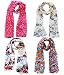 Weavers Villa (Set Combo of 4 Scarves) Soft PolyCotton Fashion Trendy Women