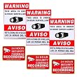 VideoSecu 3 large & 3 small security warning signs/stickers/Decals for CCTV video surveillance camera 1RV