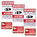 VideoSecu 3 large & 3 small security warning signs/stickers/Decals for CCTV video surveillance camera 1RV