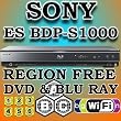 SONY BDP-S1000ES / BDP-S760 Multi Region Code Free Blu Ray A+B+C, DVD Region 123456 PAL/NTSC, Wi-Fi, Reality HD Enhancer, Super Bit Mapping SBMV 100~240V 50/60Hz World-Wide Voltage. PAL or MULTI-SYSTEM TV is required to watch PAL DVDs (Free HDMi Cable)