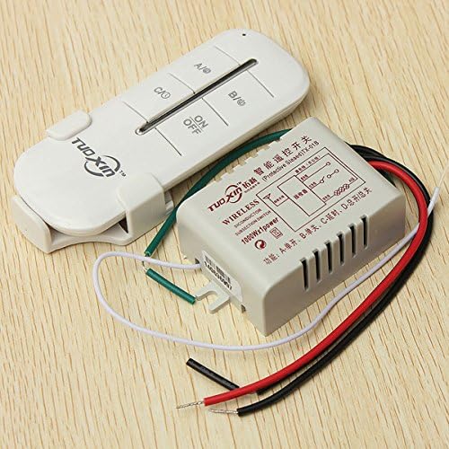 Wireless 1 Channel 220V Lamp Remote Control Switch Transmitter