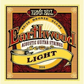 Ernie Ball 2004 Earthwood 80/20 Bronze Acoustic String Set, Light (11 - 52)