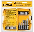 DEWALT DW2161  21 Piece Screwdriving and Nutdriving Set in Plastic Case