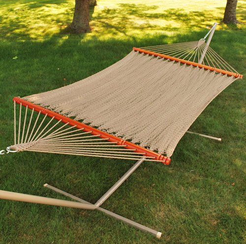 Deluxe Caribbean Soft Polyester Rope Hammock