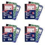 Mini Marble Composition Books, Thread Bound Notebooks, Red, Blue and Green, 12-ct, 600 Total Pages